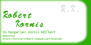 robert kornis business card